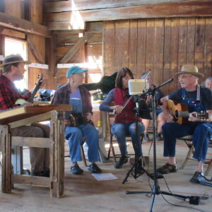 Music being played by the Puckerbrush Band at the Prescott Farm Environmental Education Center Harvest Festival 2022