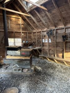 Prescott Farm Environmental Education Center Tap Into Maple Sugar Shack with wood stove and evaporator tanks 