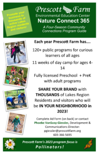 Prescott Farm Environmental Education Center Nature Connect 365 Business Partner 2023 Ad