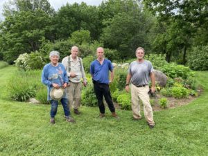 Four members of the Perennial Garden Team at Prescott Farm Environmental Education Center