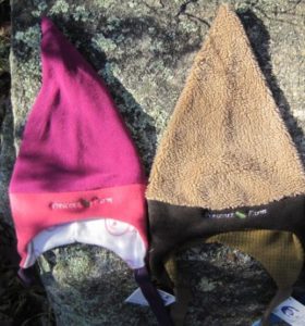 Pink &amp; Brown fleece gnome style hats